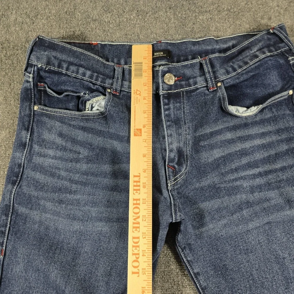 True Religion Rocco Relaxed Skinny Jeans Men's 38x30 Blue Stretch Denim